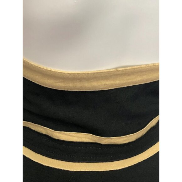 Y2K MOSCHINO CHEAP and CHIC. Sleeveless Halter Top Cotton Linen Blend Black & Be - Picture 5 of 10